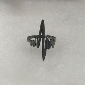 Stainless Steel Heartbeat Ring
